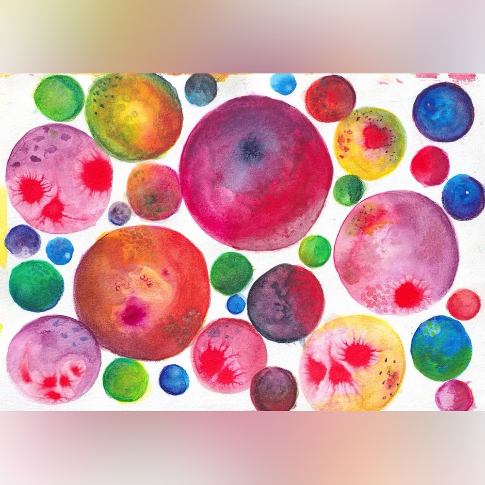 Vibrant Abstract Watercolor Art
